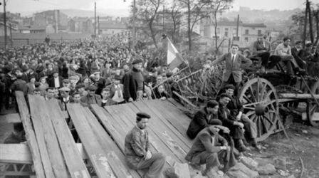 1948 - La grève dans les houillères du Bassin du Nord-Pas-de-Calais (c) AFP