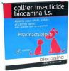 Biocanina : collier insecticide au propoxur (carbamate) - Le propoxur est un insecticide hautement toxique. Il est également considéré comme un produit toxique cancérigène, entrainant des problèmes cardio-vasculaires, de reproduction et neurotoxique.