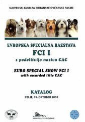 Katalog Evropska Specialna Razstava FCI1, Celje 01.Oktober 2010