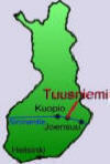 Carte : place de Tusniemi en Finlande