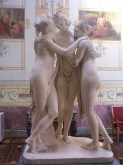 Les trois Grâces: Aglaea, Euphrosyne, et Thalia, par Antonio Canova.