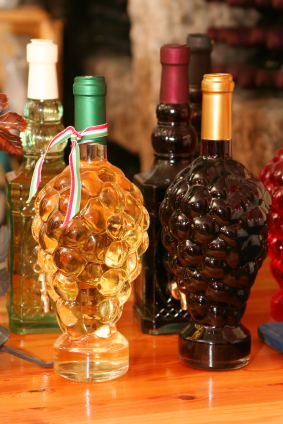 Bouteilles de vin hongrois fabriquées à la main